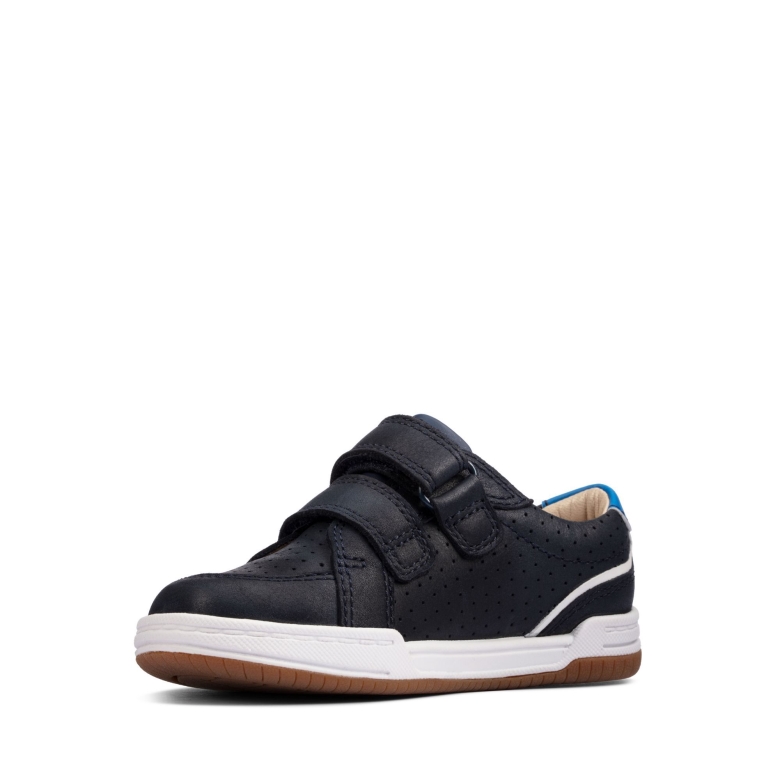 Clarks Fawn Solo T Marineblaues Leder
