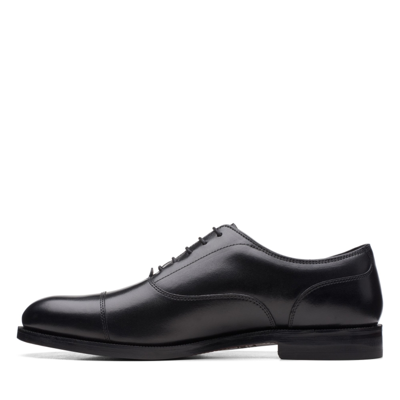Clarks Craftdean Cap Aus Schwarzem Leder