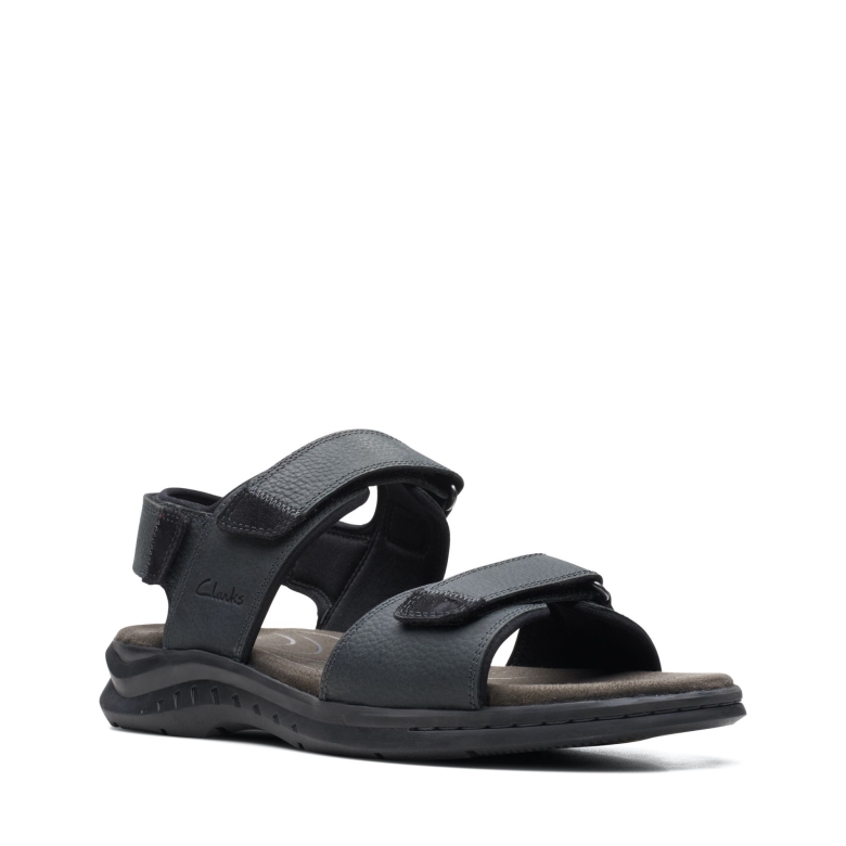 Hapsford Creek Clarks Schwarzes Leder