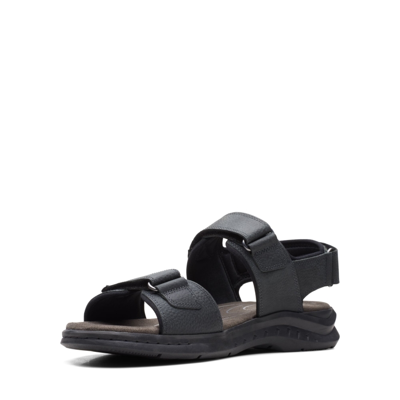 Hapsford Creek Clarks Schwarzes Leder