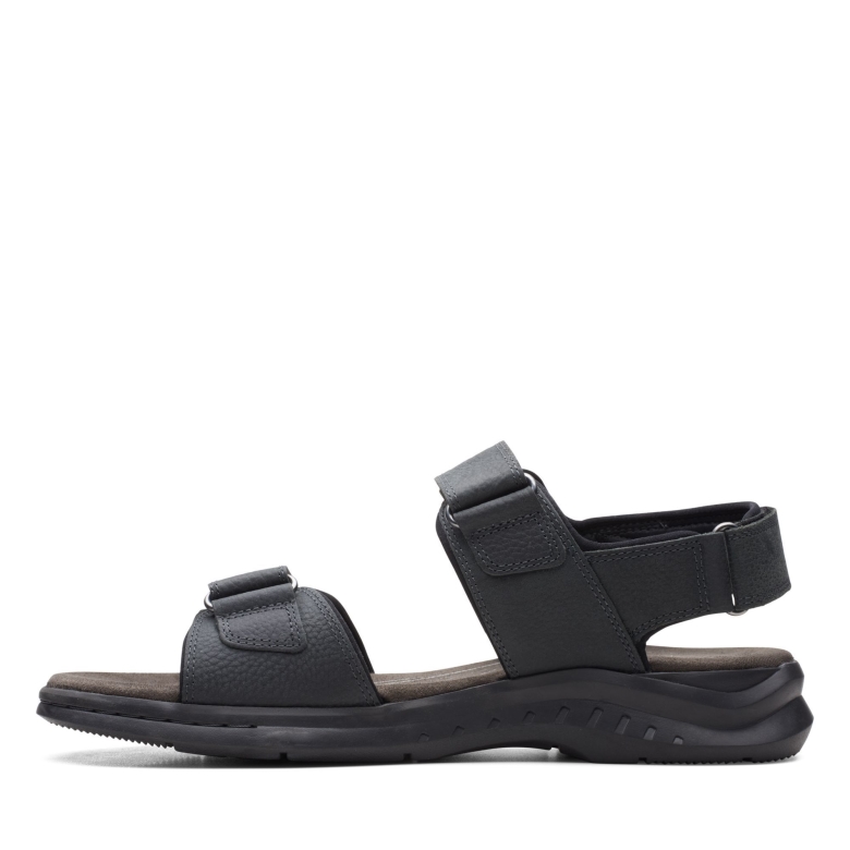 Hapsford Creek Clarks Schwarzes Leder
