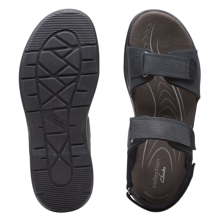 Hapsford Creek Clarks Schwarzes Leder