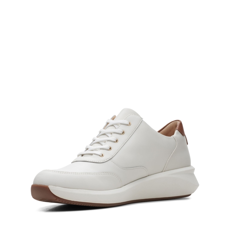 Weißes Leder Un Rio Zip Clarks