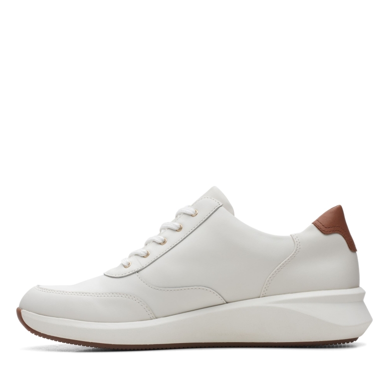 Weißes Leder Un Rio Zip Clarks