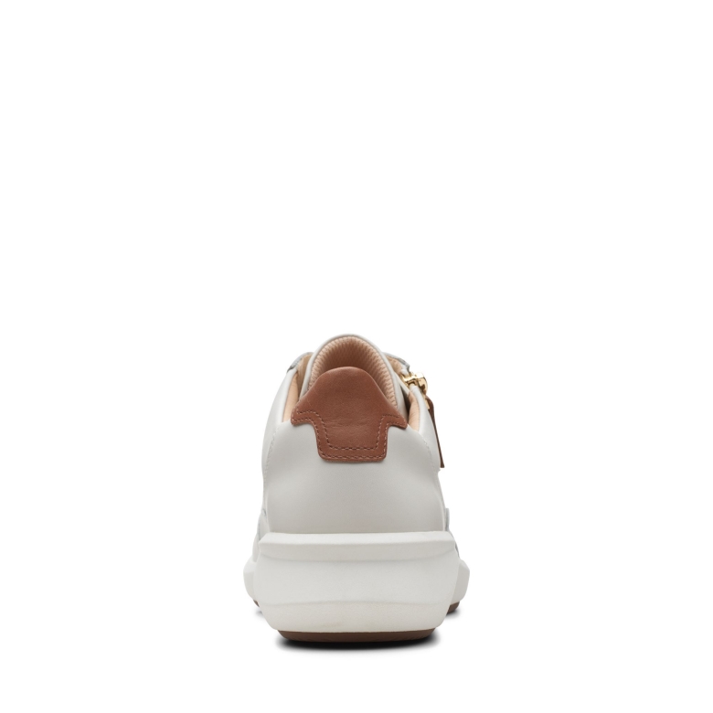 Weißes Leder Un Rio Zip Clarks