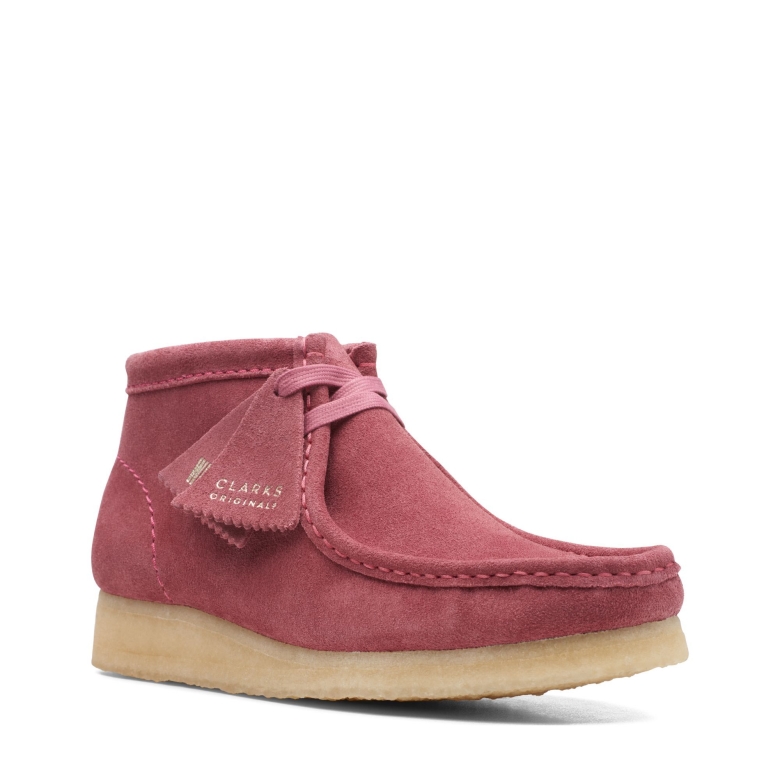Pinker Clarks Wallabee-Stiefel