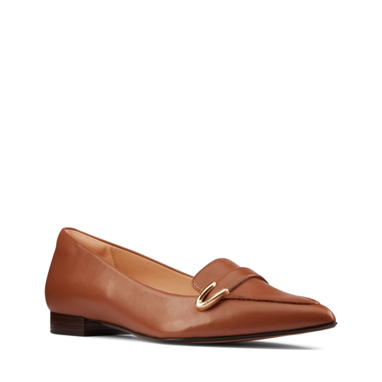 Clarks Dunkelbraunes Leder Laina 15 Schnalle