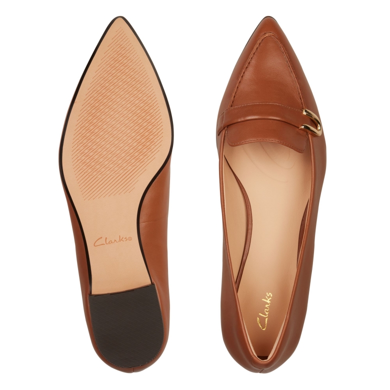 Clarks Dunkelbraunes Leder Laina 15 Schnalle
