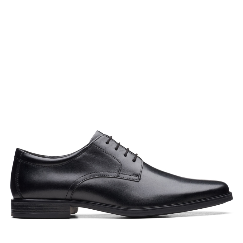 Howard Walk Clarks Schwarzes Leder