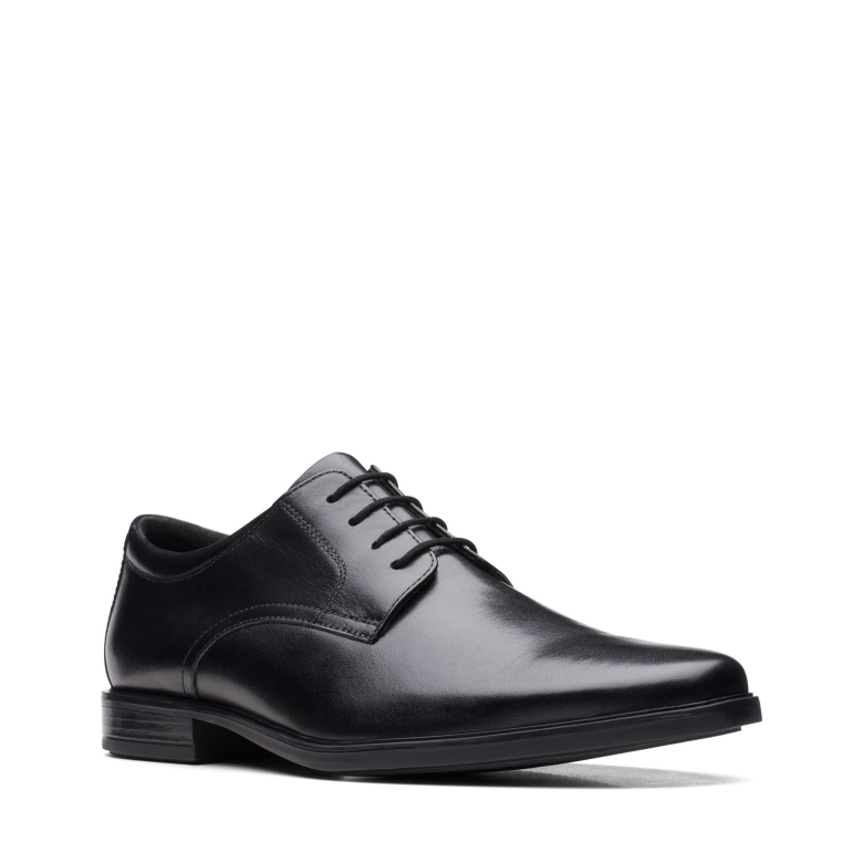 Howard Walk Clarks Schwarzes Leder