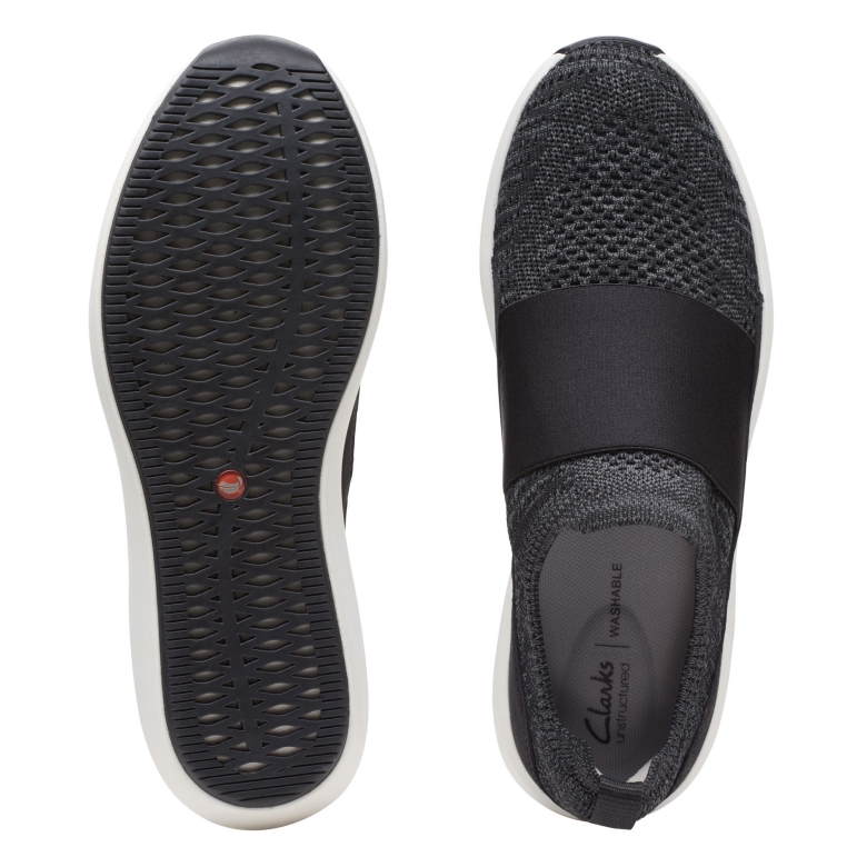 Clarks Un Rio Knit Schwarz Gestrickt