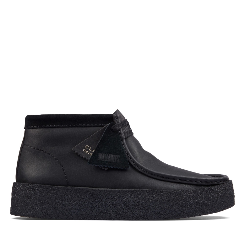 Wallabee Cup Aus Schwarzem Leder Bt Clarks