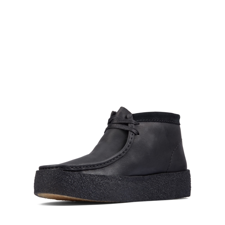 Wallabee Cup Aus Schwarzem Leder Bt Clarks
