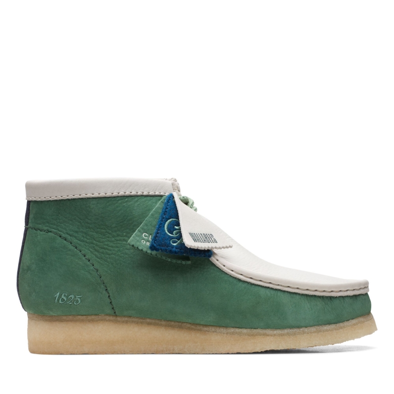 Grünes Nubukleder Clarks Wallabee Bt Ny