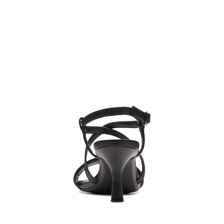 Clarks Amali Schnalle Schwarzes Leder