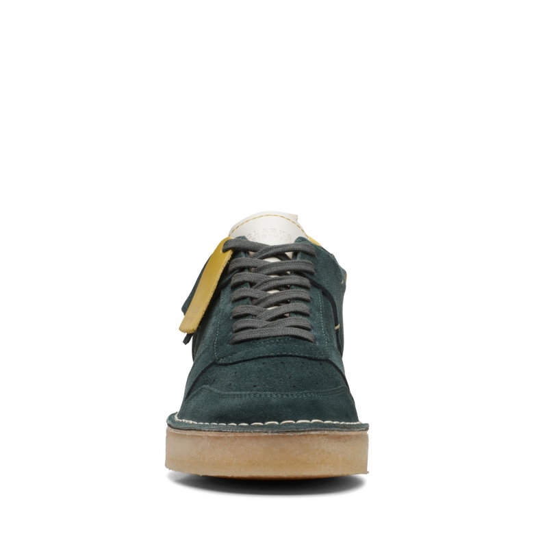 Dunkelgrünes Wildleder Von Clarks Desert Run