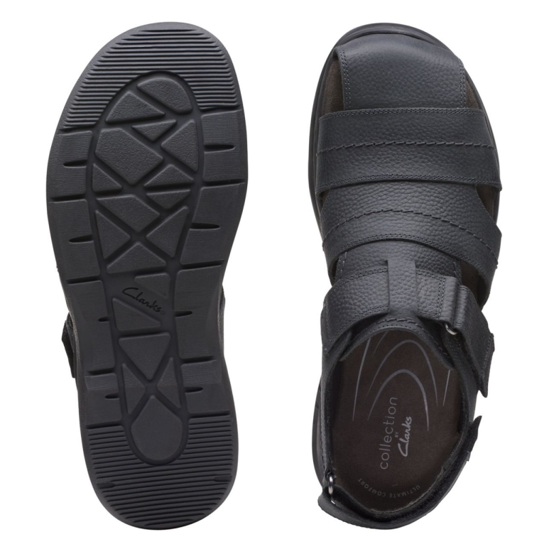 Schwarzes Leder Clarks Hapsford Cove