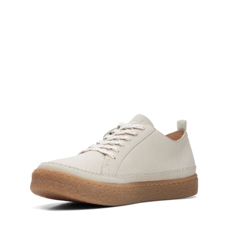 Weißes Leder Clarks Barleigh-spitze