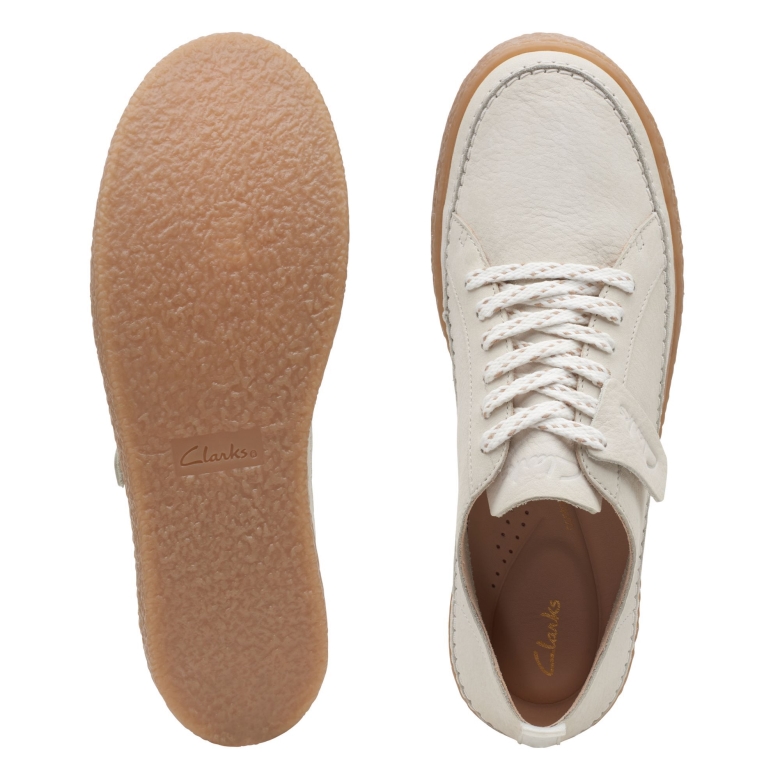 Weißes Leder Clarks Barleigh-spitze