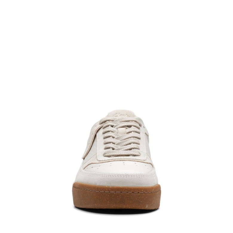 Clarks White Combi Craftcourtlace