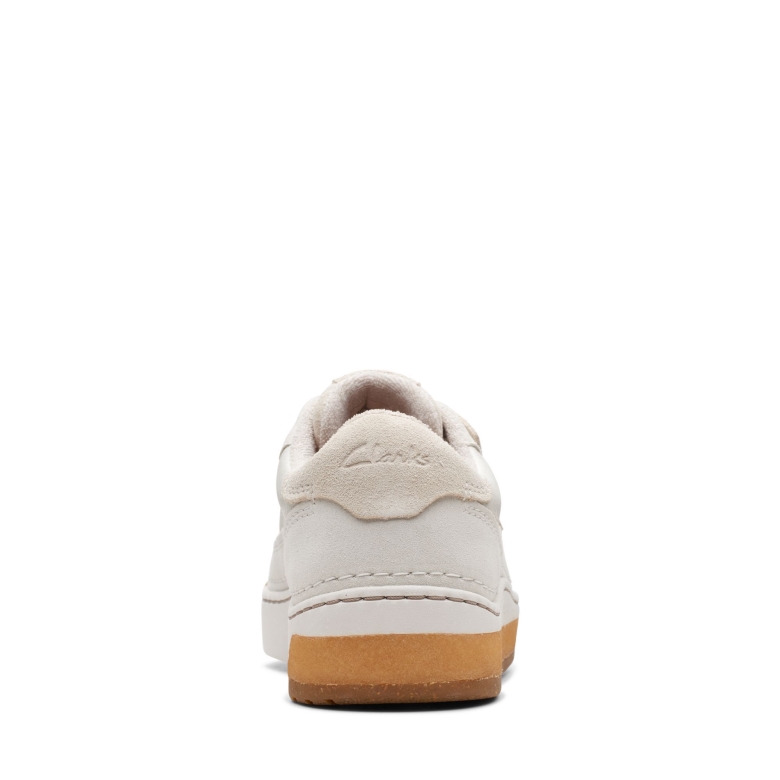 Clarks White Combi Craftcourtlace