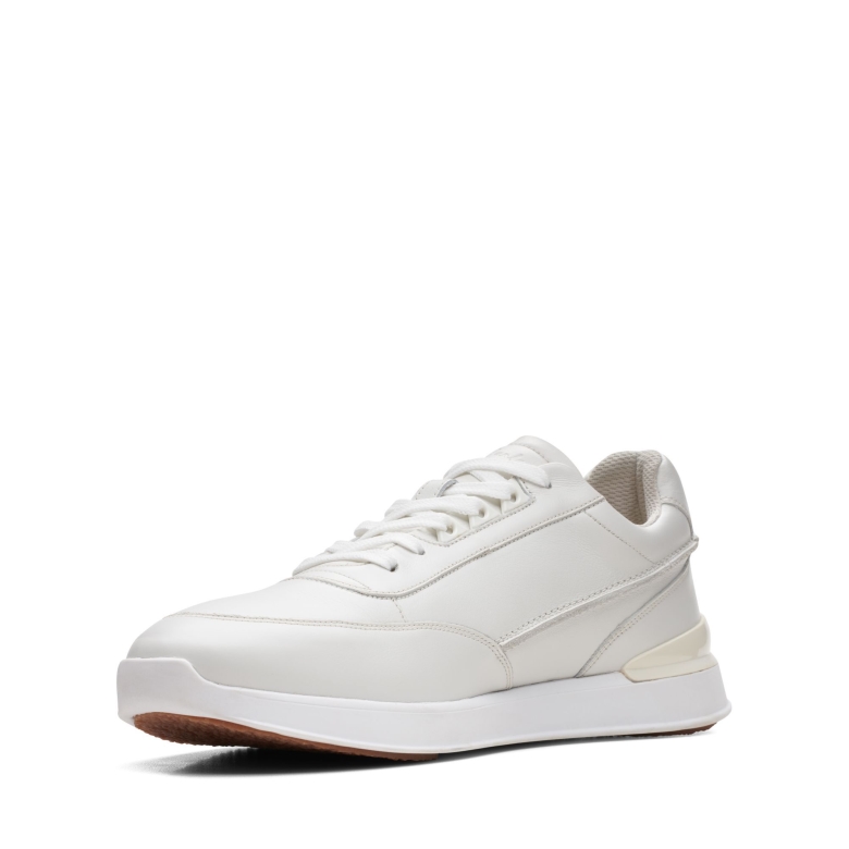 Race Lite Lace Clarks Weißes Leder