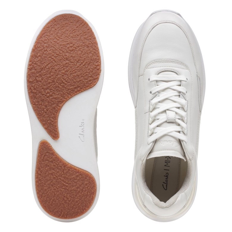 Race Lite Lace Clarks Weißes Leder