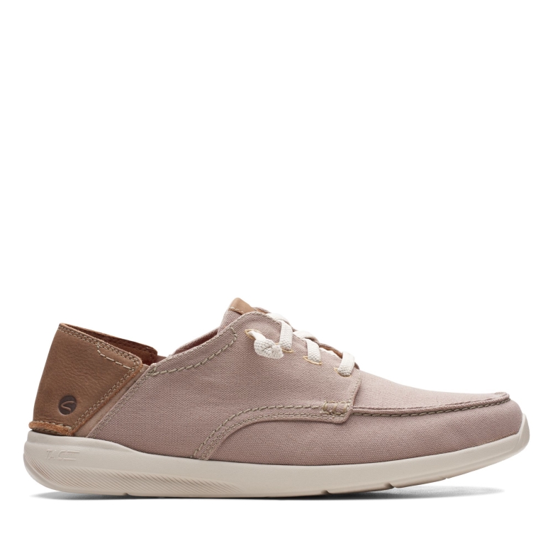 Clarks Stone Textile Gorwlace