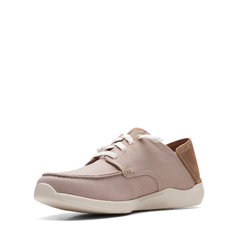 Clarks Stone Textile Gorwlace