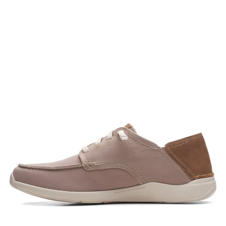 Clarks Stone Textile Gorwlace