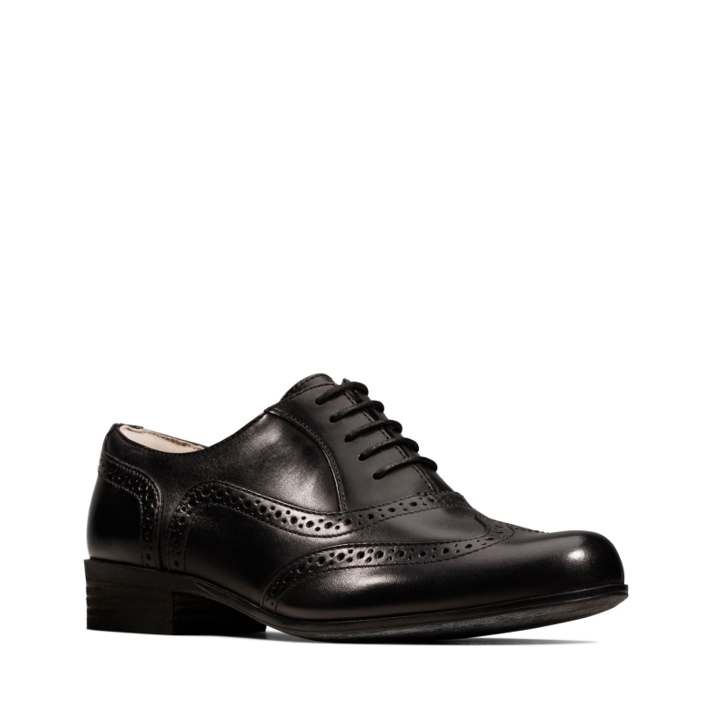 Clarks Schwarzes Leder Hamble Oak