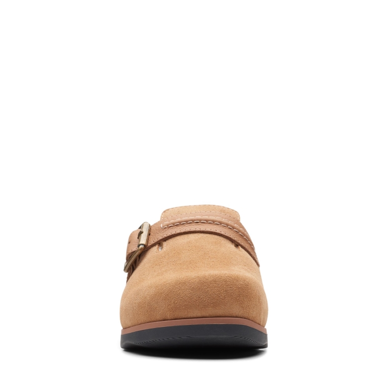 Hellbraune Wildleder-clarks-bryn-slide