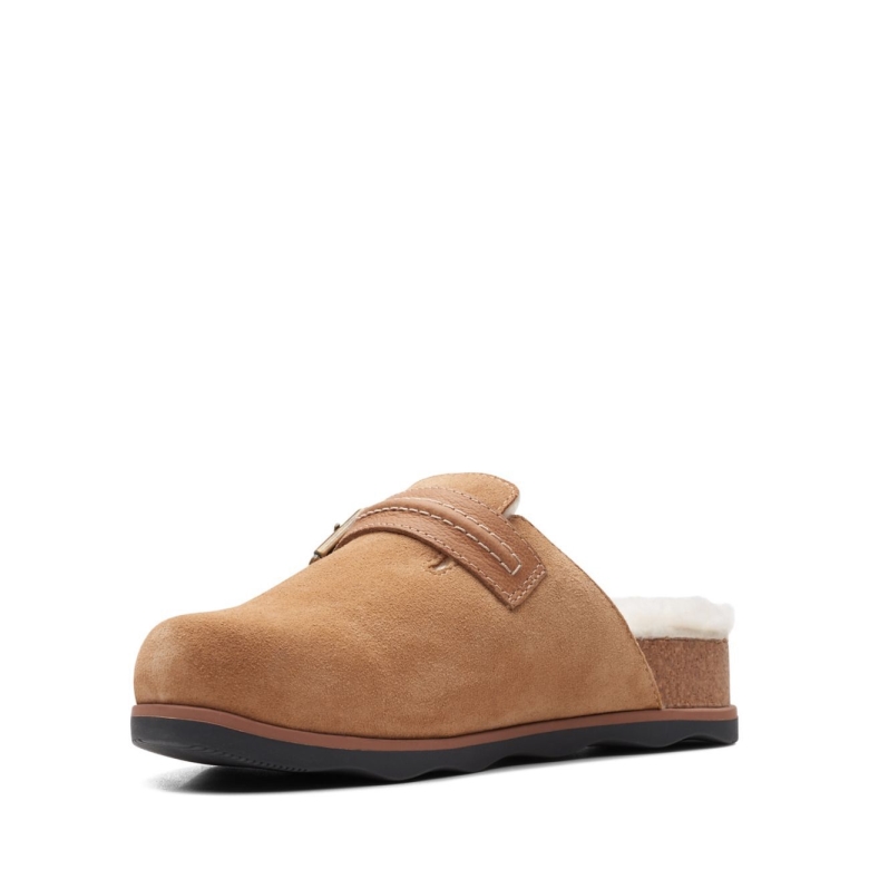 Hellbraune Wildleder-clarks-bryn-slide