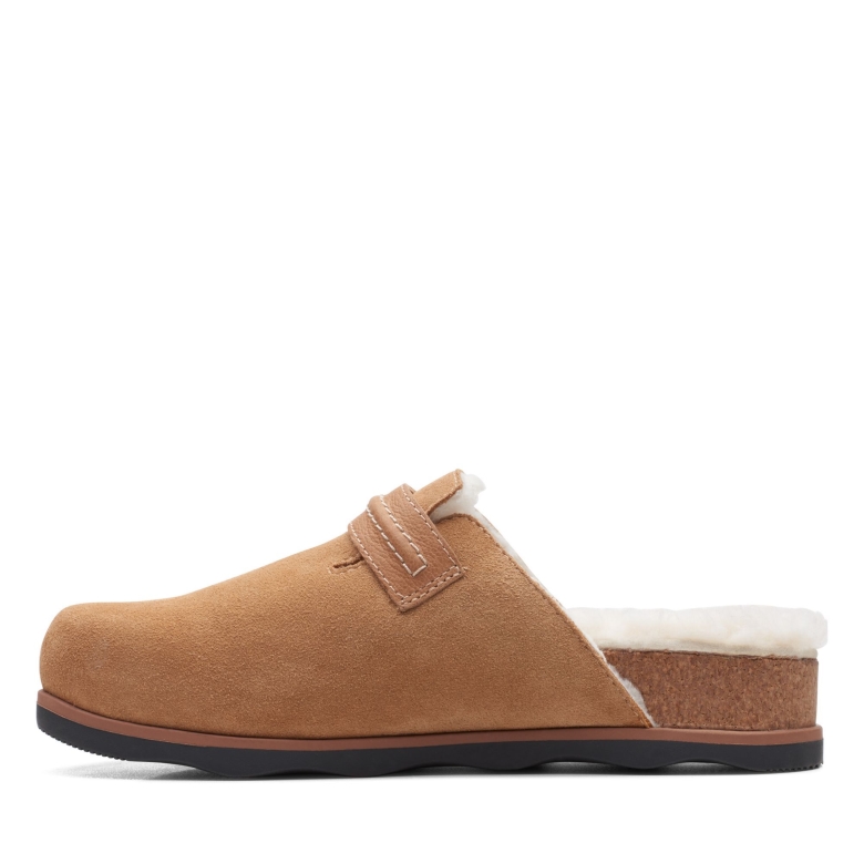 Hellbraune Wildleder-clarks-bryn-slide