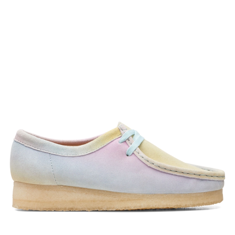 Wallabee Clarks Weiß/blau