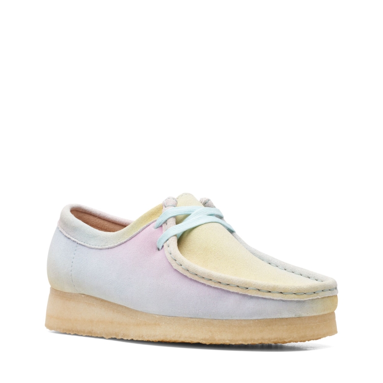 Wallabee Clarks Weiß/blau