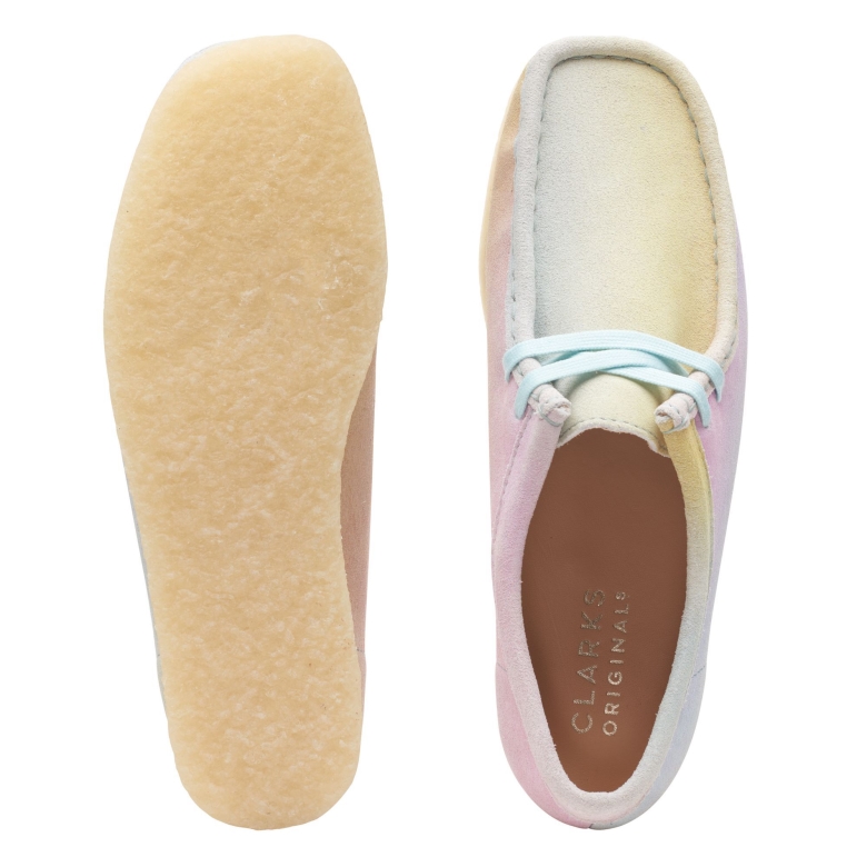 Wallabee Clarks Weiß/blau