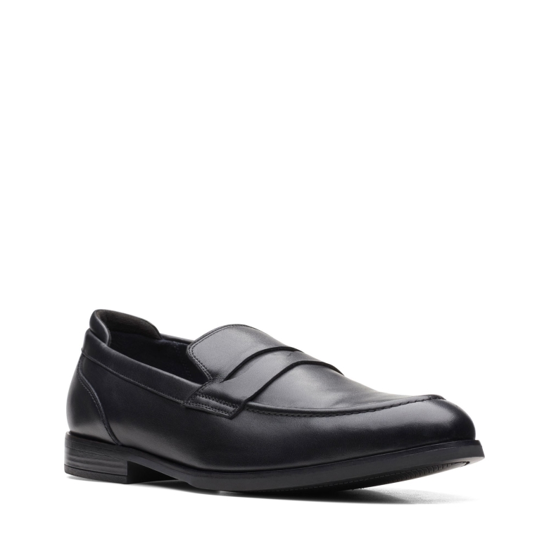 Bradish Ease Clarks Schwarzes Leder