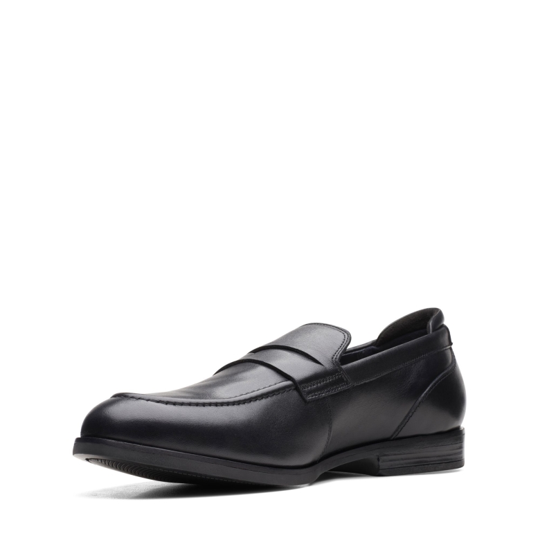Bradish Ease Clarks Schwarzes Leder