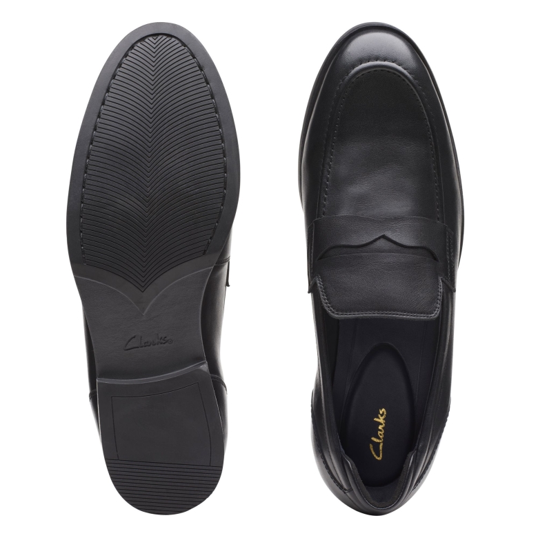 Bradish Ease Clarks Schwarzes Leder