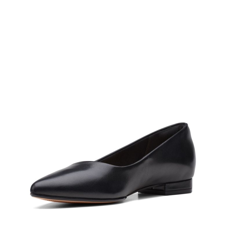 Clarks Laina 15 Schritt Schwarzes Leder