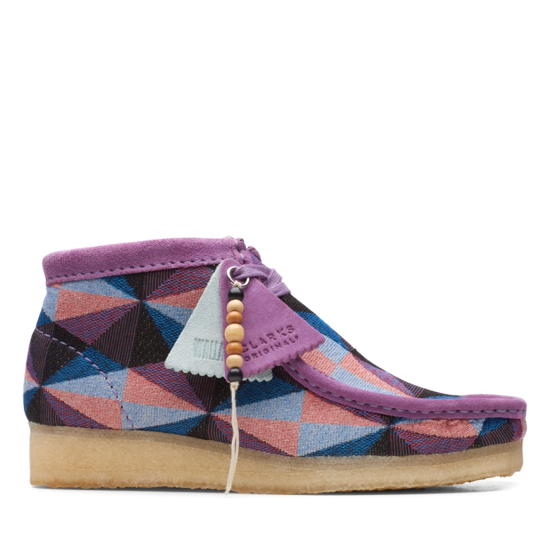Wallabee Boot Clarks Flieder Kombi