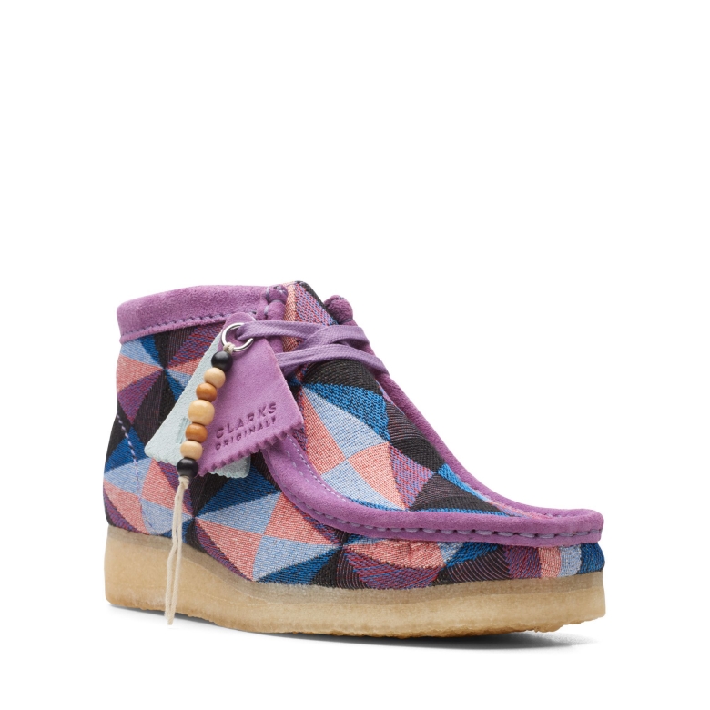Wallabee Boot Clarks Flieder Kombi