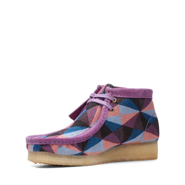 Wallabee Boot Clarks Flieder Kombi