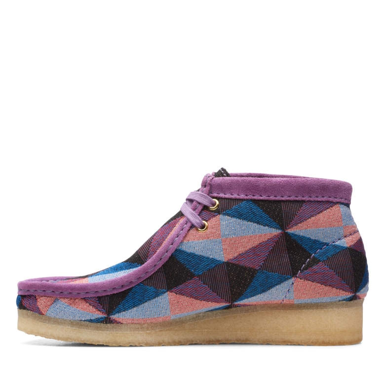 Wallabee Boot Clarks Flieder Kombi