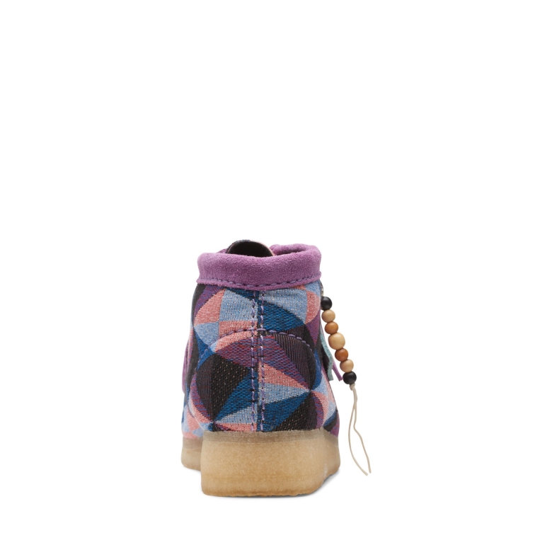 Wallabee Boot Clarks Flieder Kombi