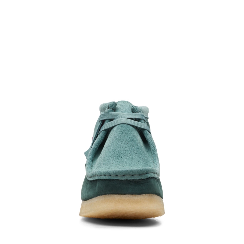 Clarks Wallabee Boot Blaugrün Kombi