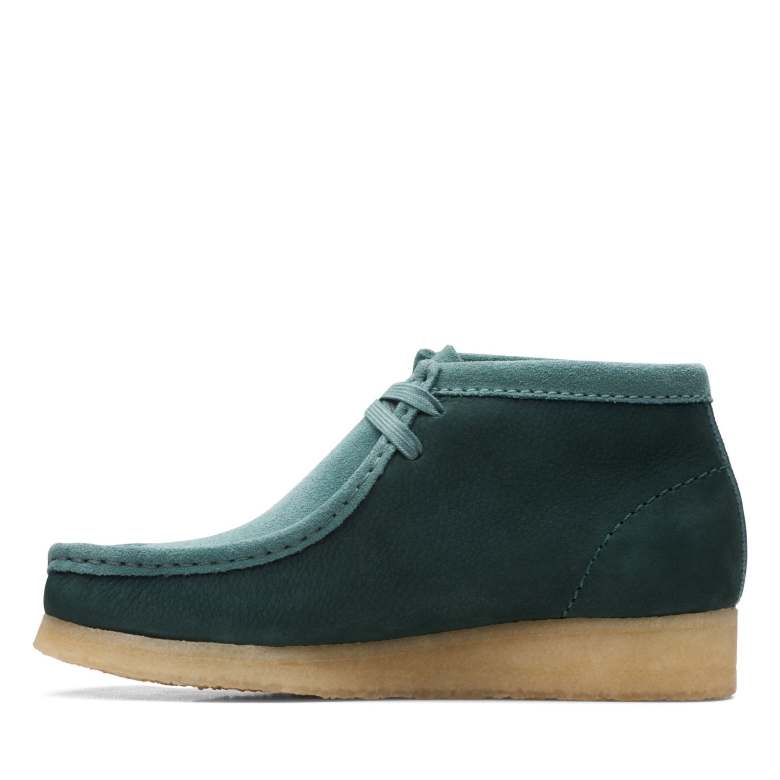 Clarks Wallabee Boot Blaugrün Kombi