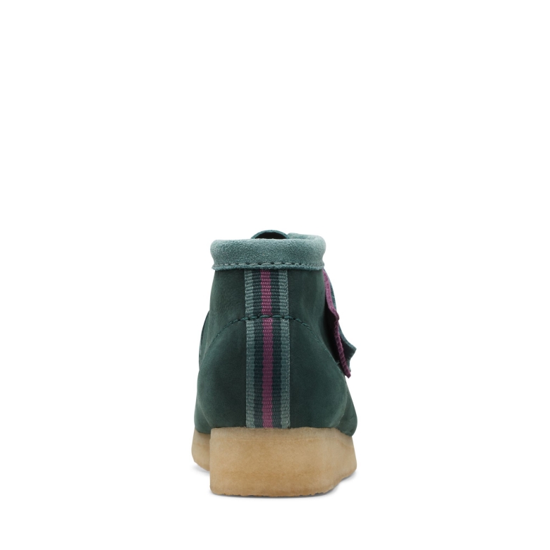 Clarks Wallabee Boot Blaugrün Kombi