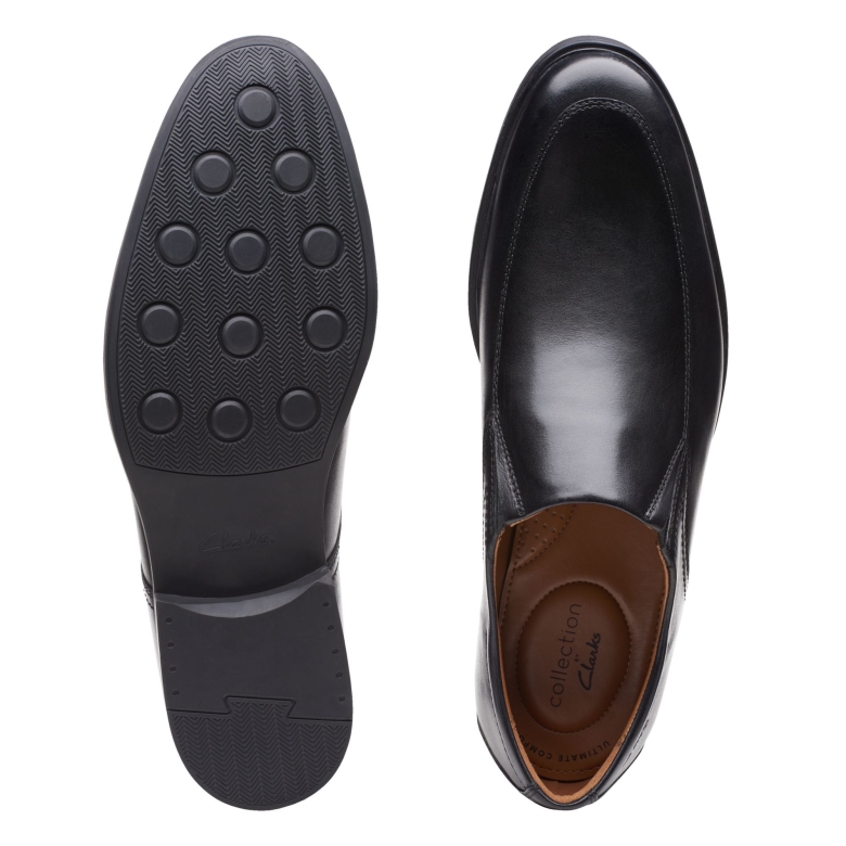 Whiddon Step Clarks Schwarzes Leder